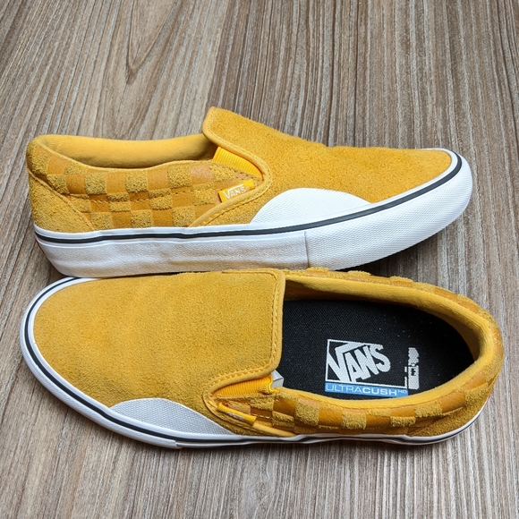 mustard yellow slip on vans